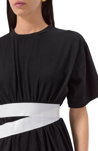 Хлопковая футболка MM6 черного цвета по цене 48450 руб., арт. S52GC0335/M20048, фото 5 Хлопковая футболка MM6, арт. S52GC0335/M20048, фото 5