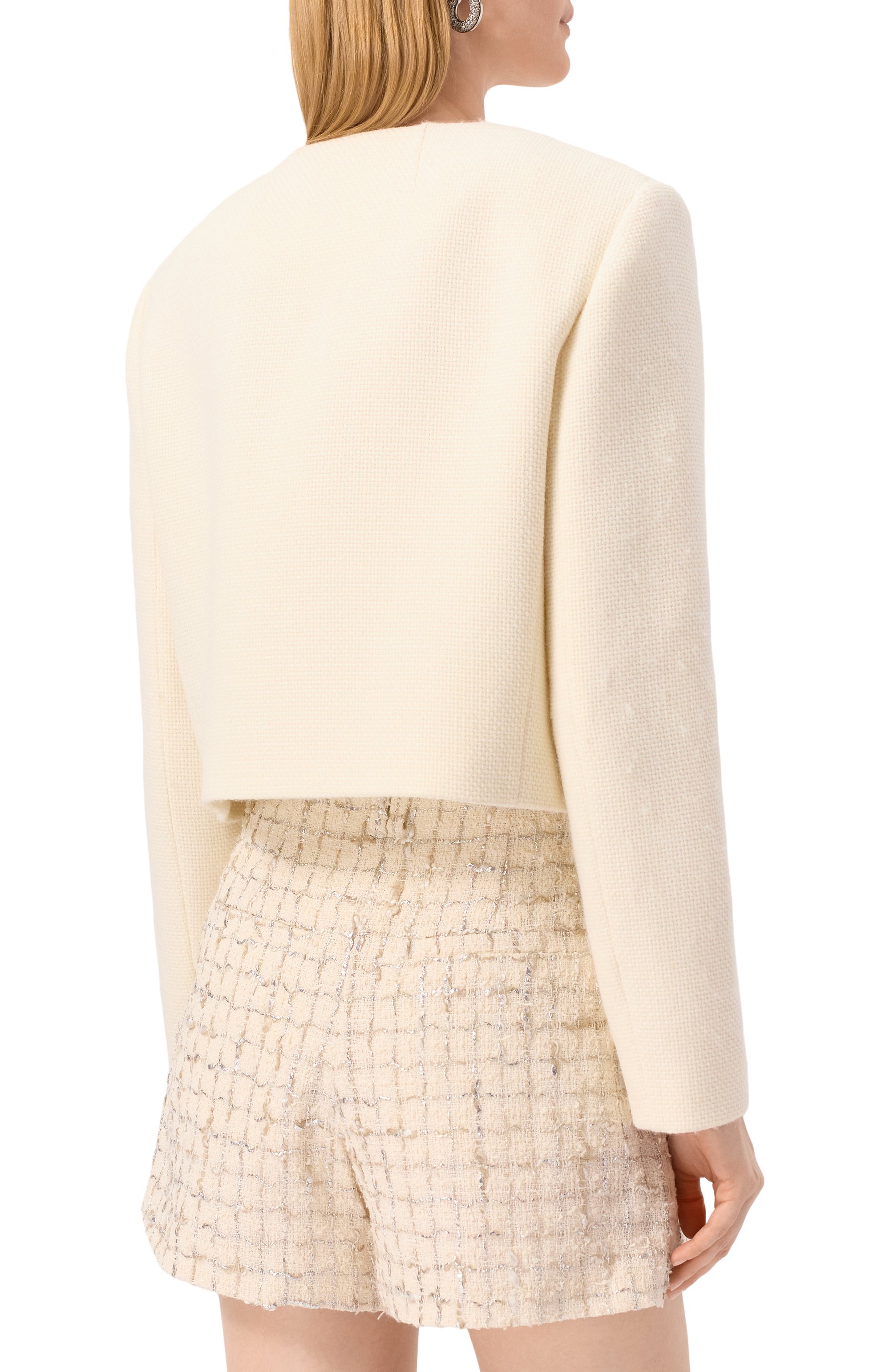 Твидовый жакет THEORY кремового цвета по цене 46450 руб., арт. 00805118, фото 4 Твидовый жакет THEORY, арт. 00805118, фото 4