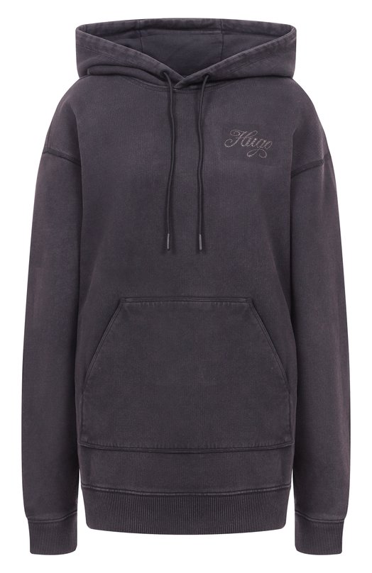 Хлопковое худи HUGO Blue 50547955 Чёрный 50547955