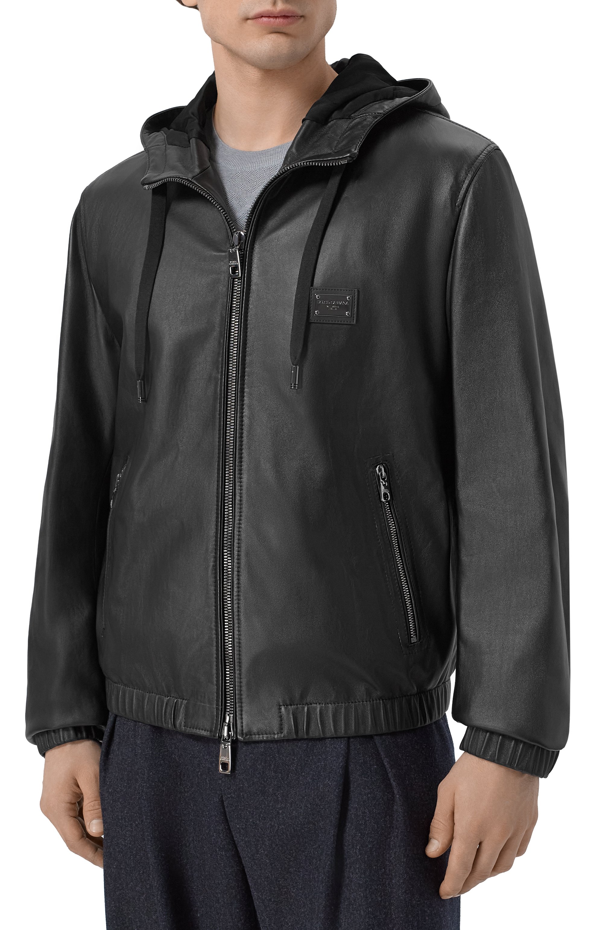 Кожаный бомбер DOLCE & GABBANA, арт. G9ZY6L/GK311, фото 3