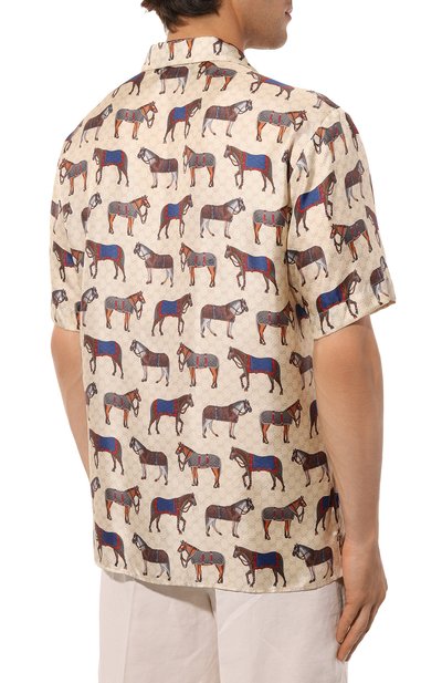 Шелковая рубашка GUCCI, арт. 770432/ZAPEG, фото 4