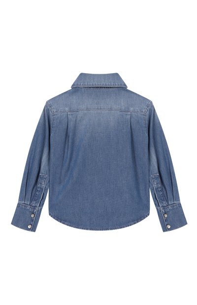 Джинсовая рубашка DOLCE & GABBANA синего цвета по цене 44150 руб., арт. L56S66/LDD84, фото 2 Джинсовая рубашка DOLCE & GABBANA, арт. L56S66/LDD84, фото 2