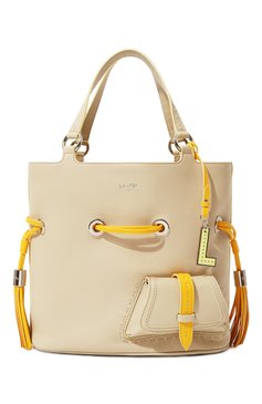 Женская сумка premier flirt LANCEL светло-бежевого цвета, арт. A12363 | Фото 1 (Размер: medium; Материал: Натуральная кожа; Материал сплава: Проставлено; Ремень/цепочка: На ремешке; Драгоценные камни: Проставлено)