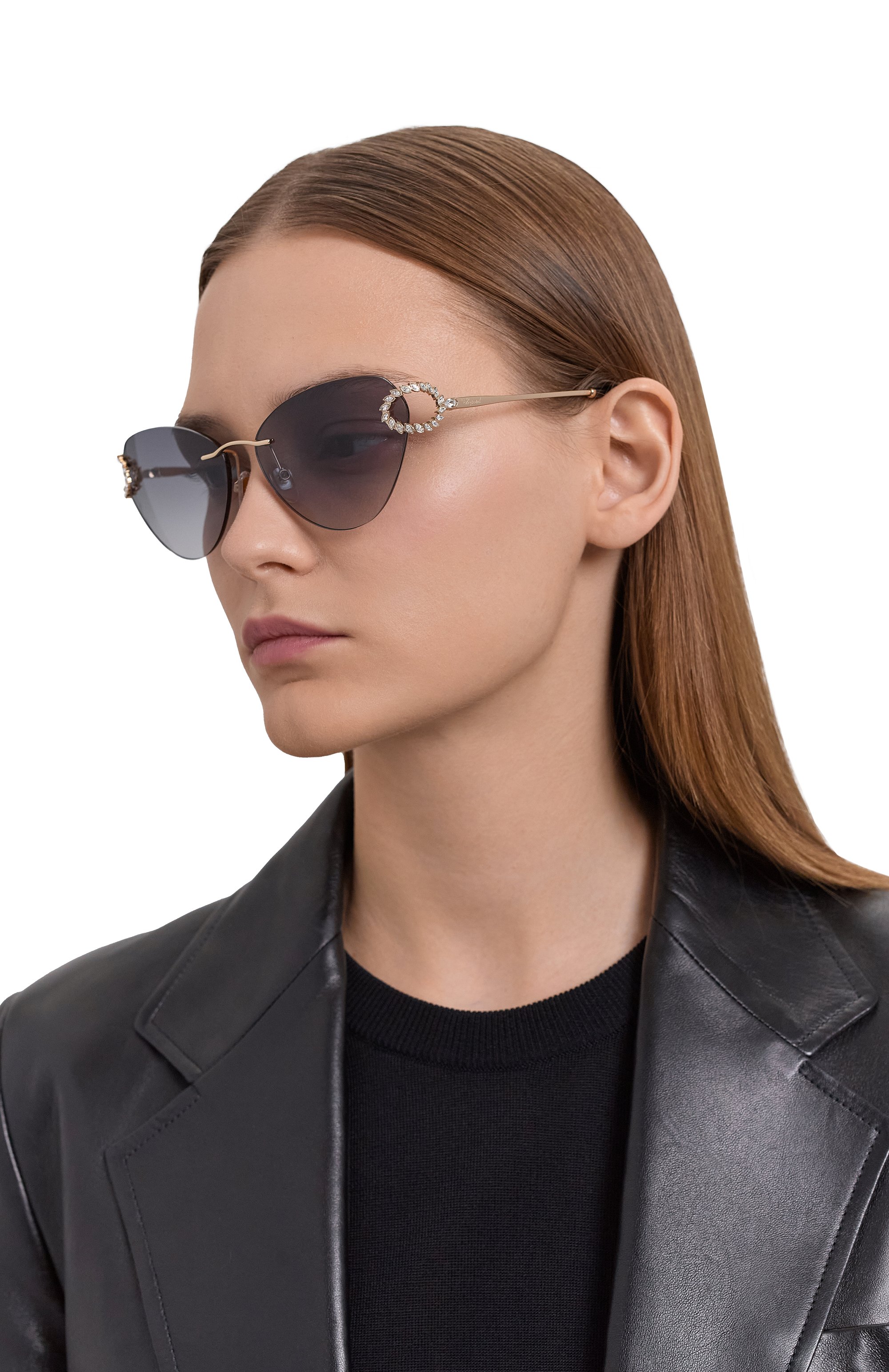 Солнцезащитные очки CHOPARD серого цвета по цене 105500 руб., арт. M15S 300, фото 2 Солнцезащитные очки CHOPARD, арт. M15S 300, фото 2