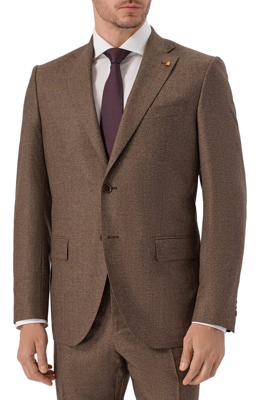 Шерстяной костюм Sartoria Latorre A6I7EF/UG0943 Коричневый  A6I7EF/UG0943 Фото 2