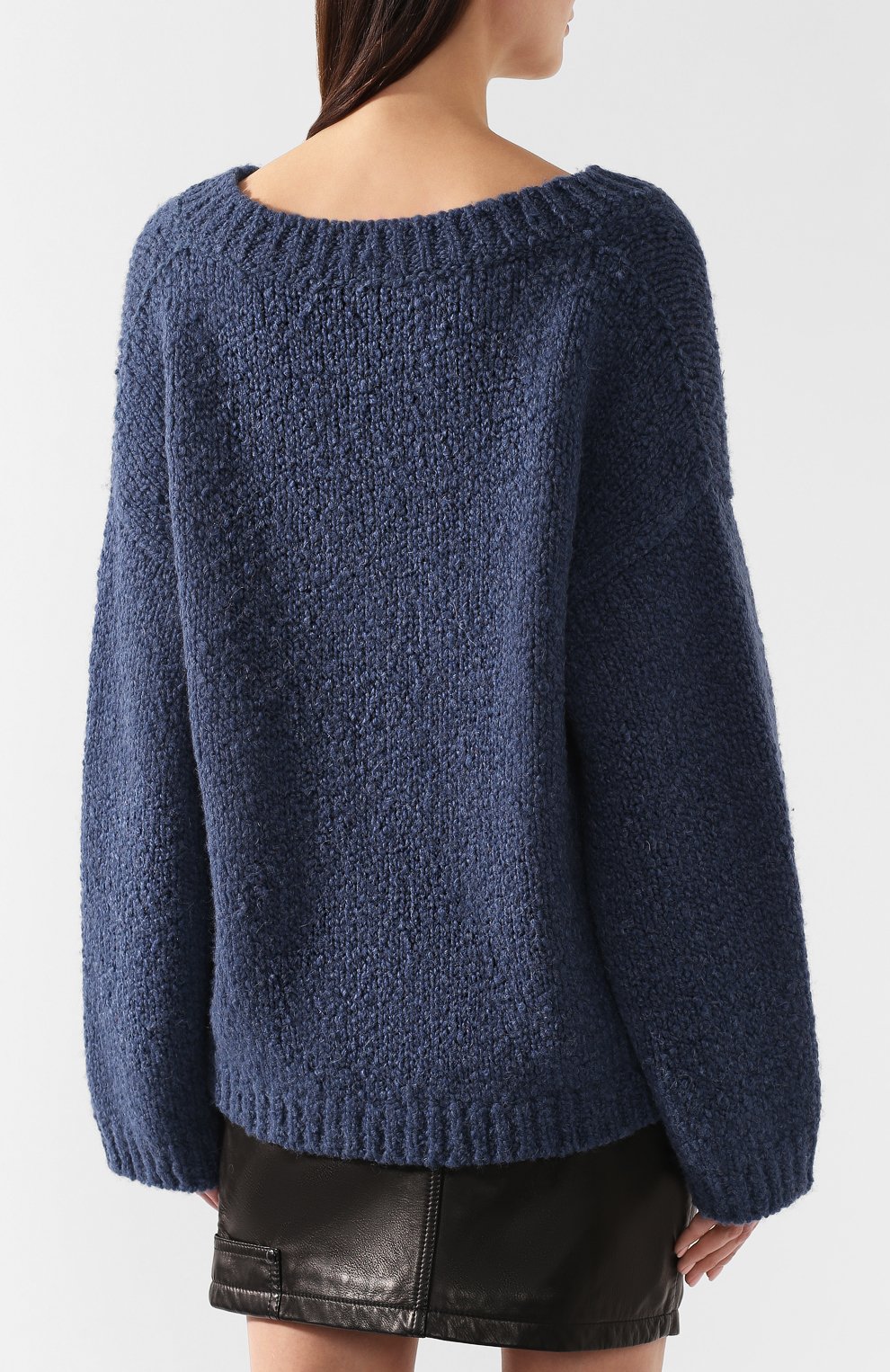 Шерстяной пуловер BOTTEGA VENETA синего цвета по цене 158000 руб., арт. 544917/VEWV0, фото 4 Шерстяной пуловер BOTTEGA VENETA, арт. 544917/VEWV0, фото 4
