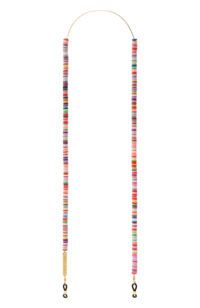 Женские цепочка для очков FRAME CHAIN, арт. CANDY RAIN PINK IN YELL0W G0LD