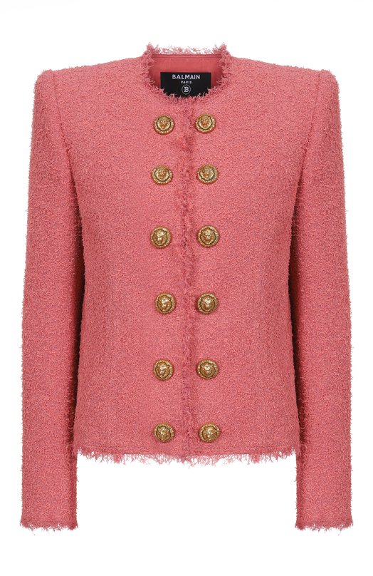 Шерстяной жакет Balmain GF0SM508/WD60 Розовый GF0SM508/WD60