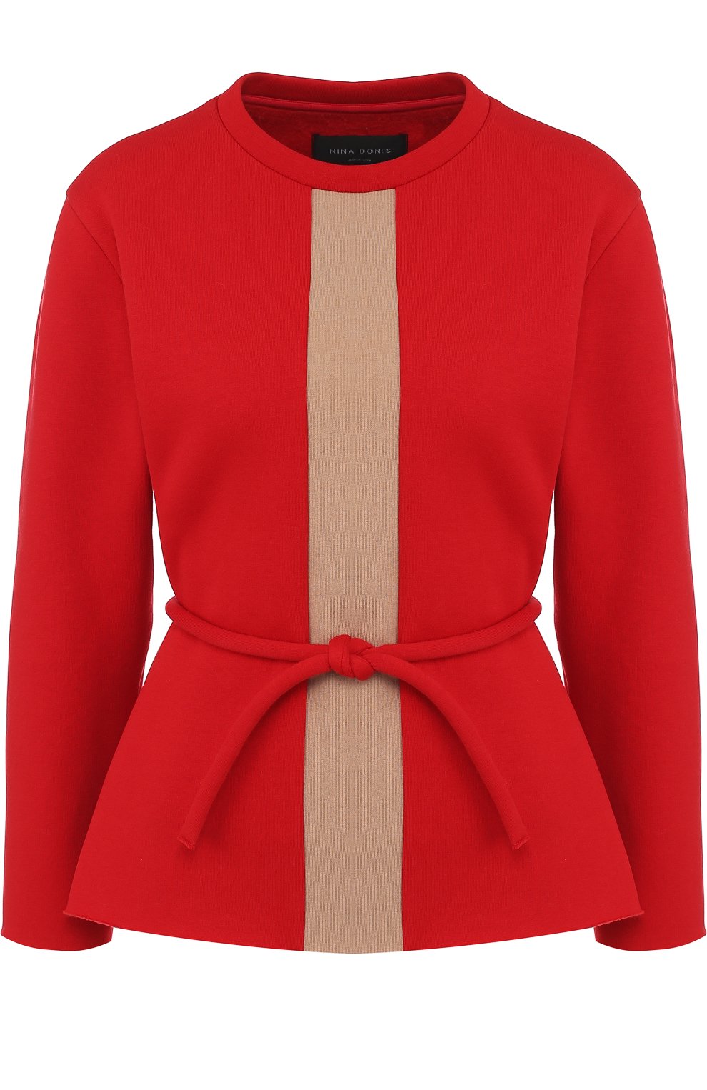 Шерстяной топ с длинным рукавом и поясом NINA DONIS, арт. 37 ND 13, фото 1