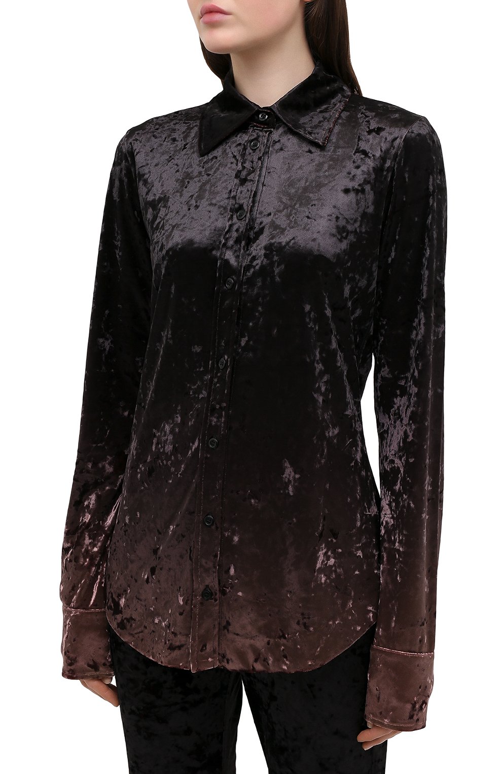 Рубашка ACNE STUDIOS коричневого цвета по цене 45350 руб., арт. AC0287, фото 3 Рубашка ACNE STUDIOS, арт. AC0287, фото 3