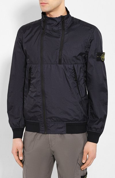 Бомбер STONE ISLAND темно-синего цвета по цене 48950 руб., арт. 721542323, фото 3 Бомбер STONE ISLAND, арт. 721542323, фото 3