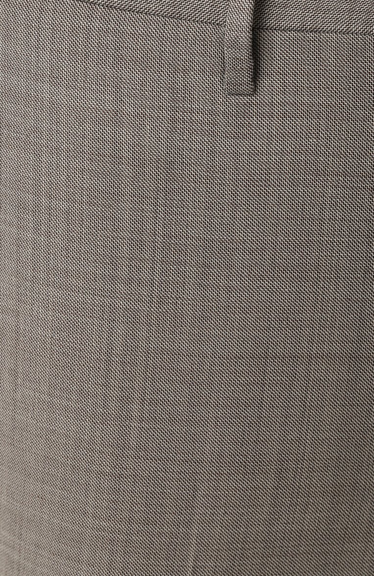 Мужские шерстяные брюки CORNELIANI светло-бежевого цвета, арт. 255B01-2517087 | Фото 6 (Материал сплава: Проставлено; Длина (брюки, джинсы): Стандартные; Драгоценные камни: Проставлено; Материал внешний: Шерсть; Стили: Классический, Кэжуэл; Случай: Формальный, Повседневный)