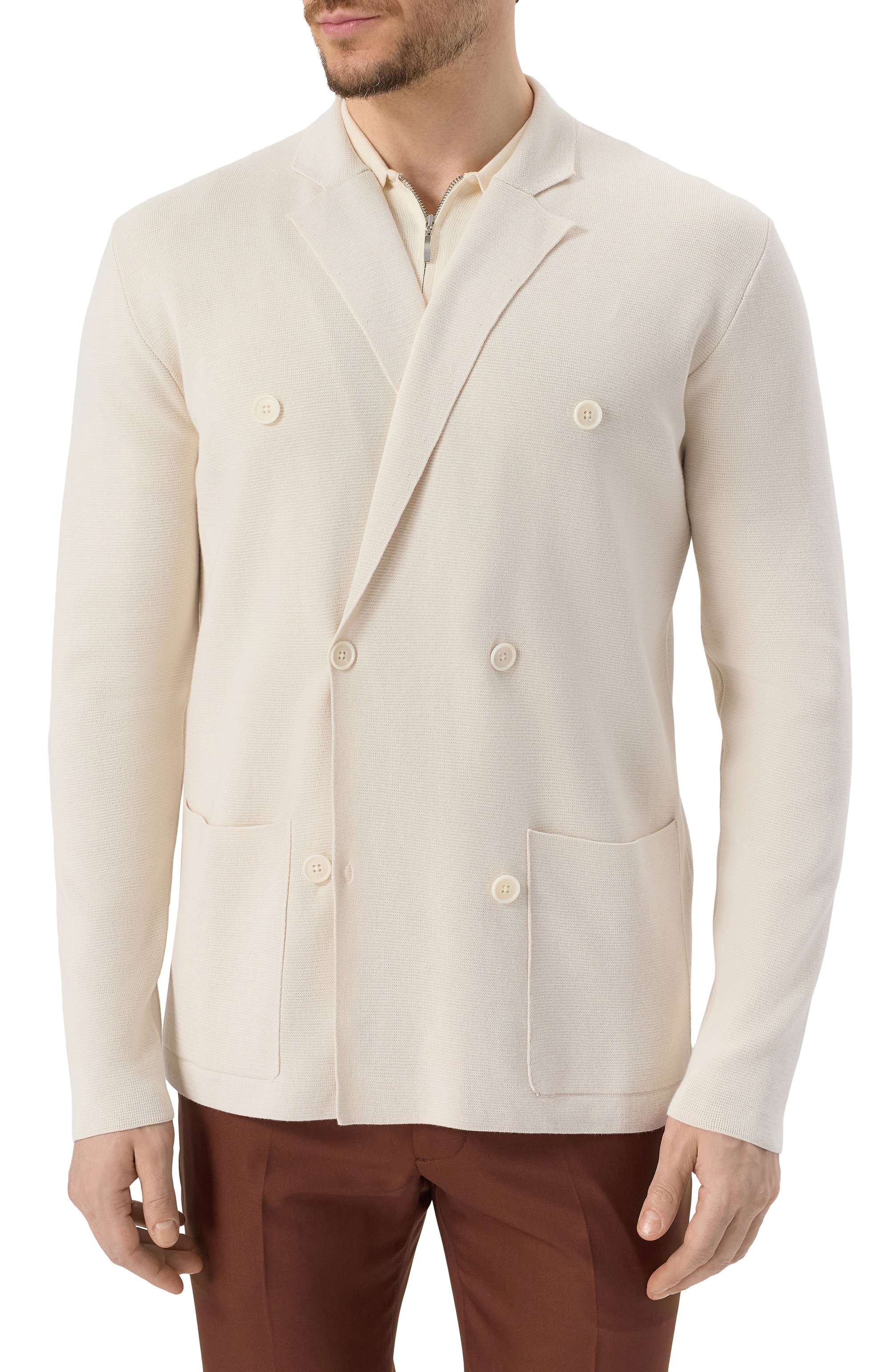 Хлопковый пиджак CORNELIANI, арт. 25M594-2525155, фото 4