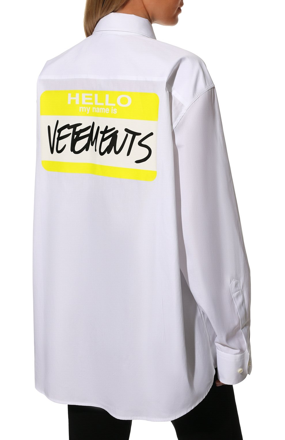 Хлопковая рубашка VETEMENTS, арт. UA53SH500W 1001/W, фото 4
