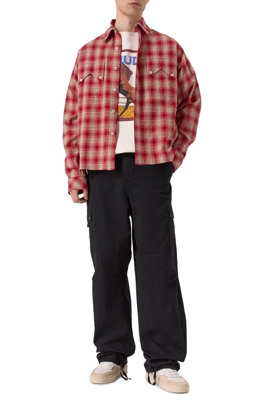 Хлопковая рубашка Rhude RHSS25SR02012 Красный  RHSS25SR02012 Фото 2