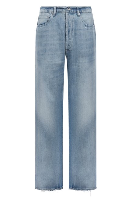 Мужские джинсы MAISON MARGIELA голубого цвета, арт. S50LA0238/S30383 | Фото 1 (Материал внешний: Хлопок; Материал сплава: Проставлено; Длина (брюки, джинсы): Стандартные; Драгоценные камни: Проставлено)