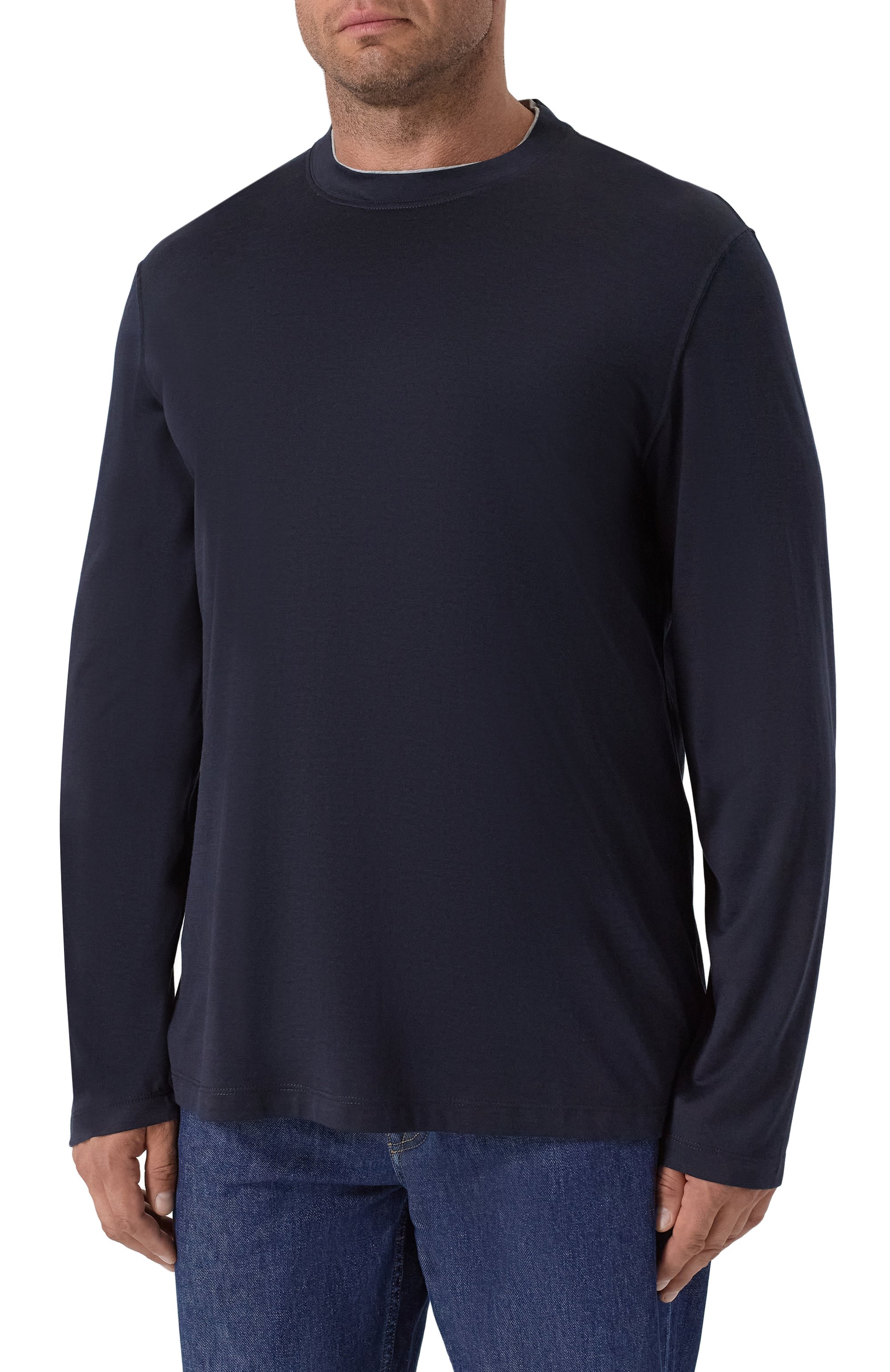 Лонгслив из шелка и хлопка BRUNELLO CUCINELLI, арт. MH8367433, фото 3