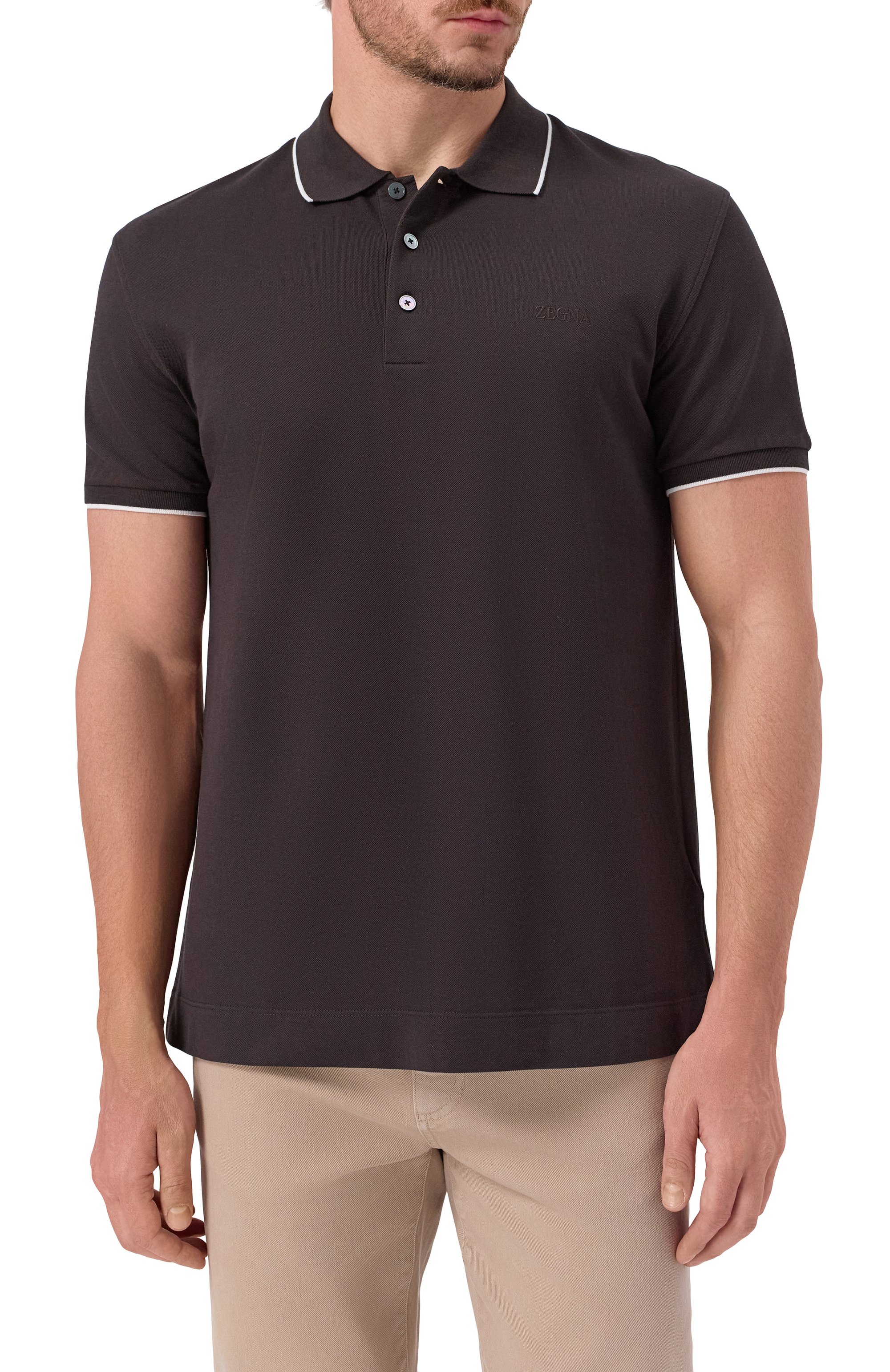 Хлопковое поло ZEGNA, арт. F746/UF358A9, фото 3