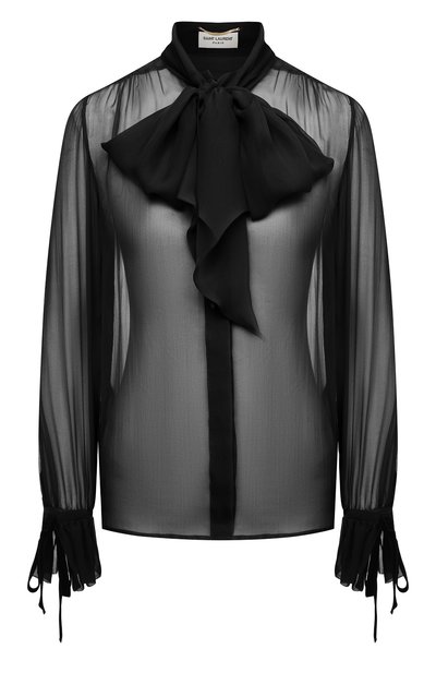 Шелковая блузка SAINT LAURENT, арт. 642299/Y115W, фото 1