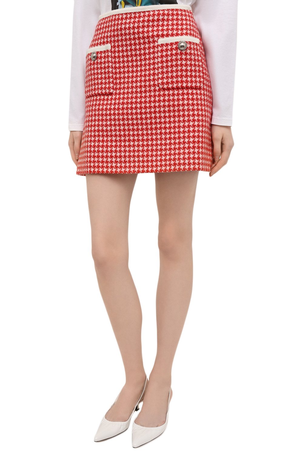 Шерстяная юбка MIU MIU, арт. MG1662-1STI-F059I, фото 3