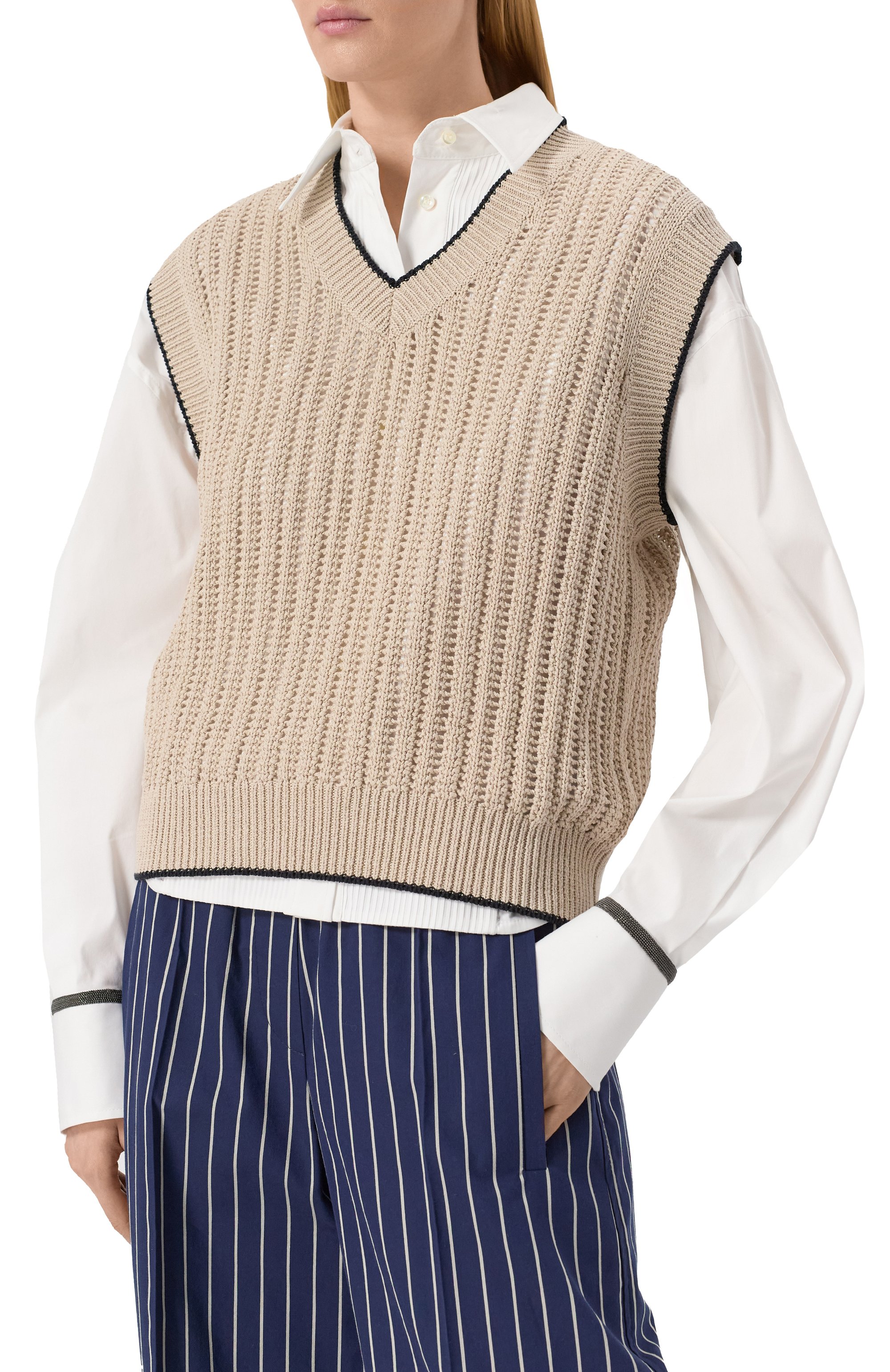 Хлопковый жилет BRUNELLO CUCINELLI, арт. MSB582002, фото 3