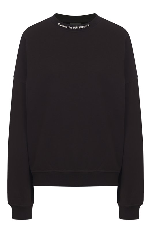 Хлопковый свитшот Comme des Fuckdown CFABW01370 Чёрный CFABW01370