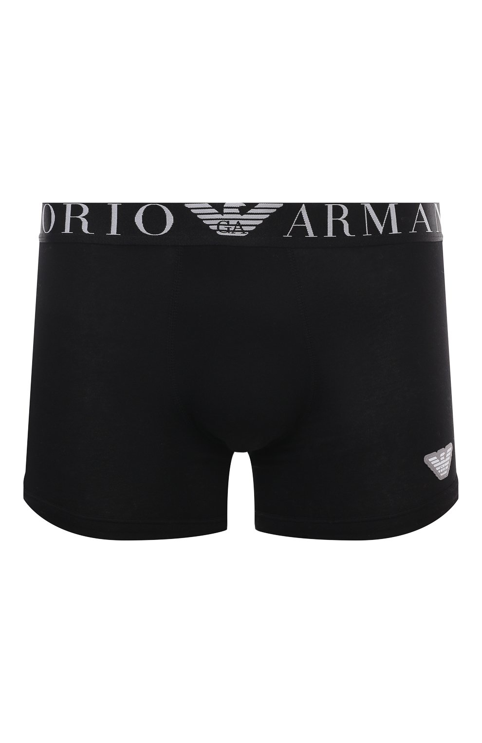 Хлопковые боксеры EMPORIO ARMANI черного цвета по цене 4450 руб., арт. 110818/3R512, фото 1 Хлопковые боксеры EMPORIO ARMANI, арт. 110818/3R512, фото 1