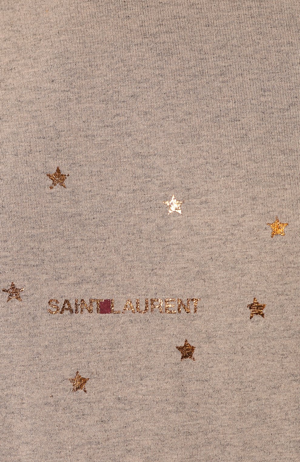 Хлопковая футболка SAINT LAURENT светло-бежевого цвета по цене 44950 руб., арт. 577062/YBJG2, фото 5 Хлопковая футболка SAINT LAURENT, арт. 577062/YBJG2, фото 5