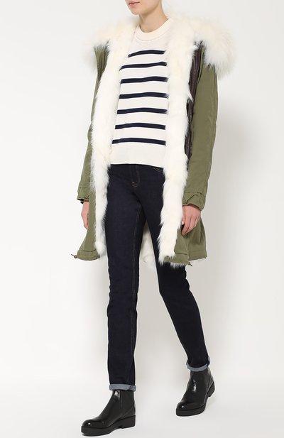 Шерстяной пуловер в полоску с круглым вырезом MONCLER, арт. B2-093-90640-00-99685, фото 2