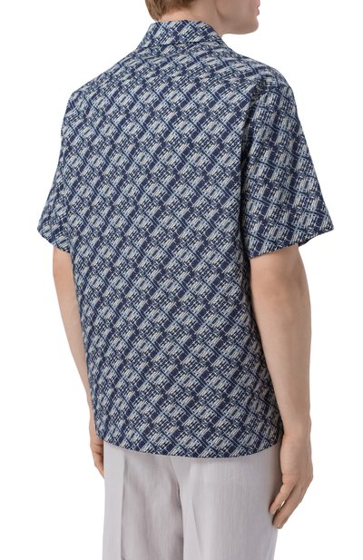 Рубашка изо льна и хлопка ZILLI, арт. ZSSH8BM090026196F, фото 4