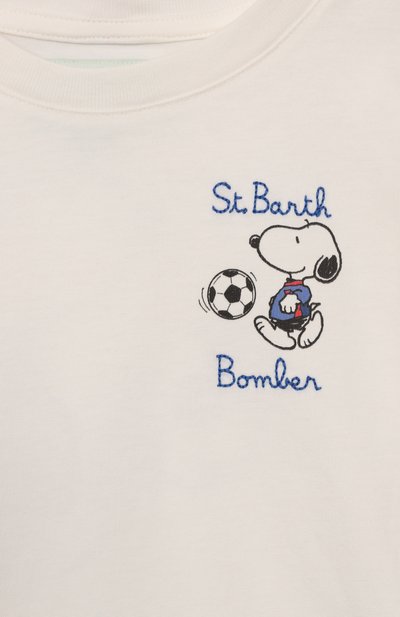 Хлопковая футболка MC2 SAINT BARTH кремового цвета по цене 8580 руб., арт. CAM0001-00993I, фото 3 Хлопковая футболка MC2 SAINT BARTH, арт. CAM0001-00993I, фото 3