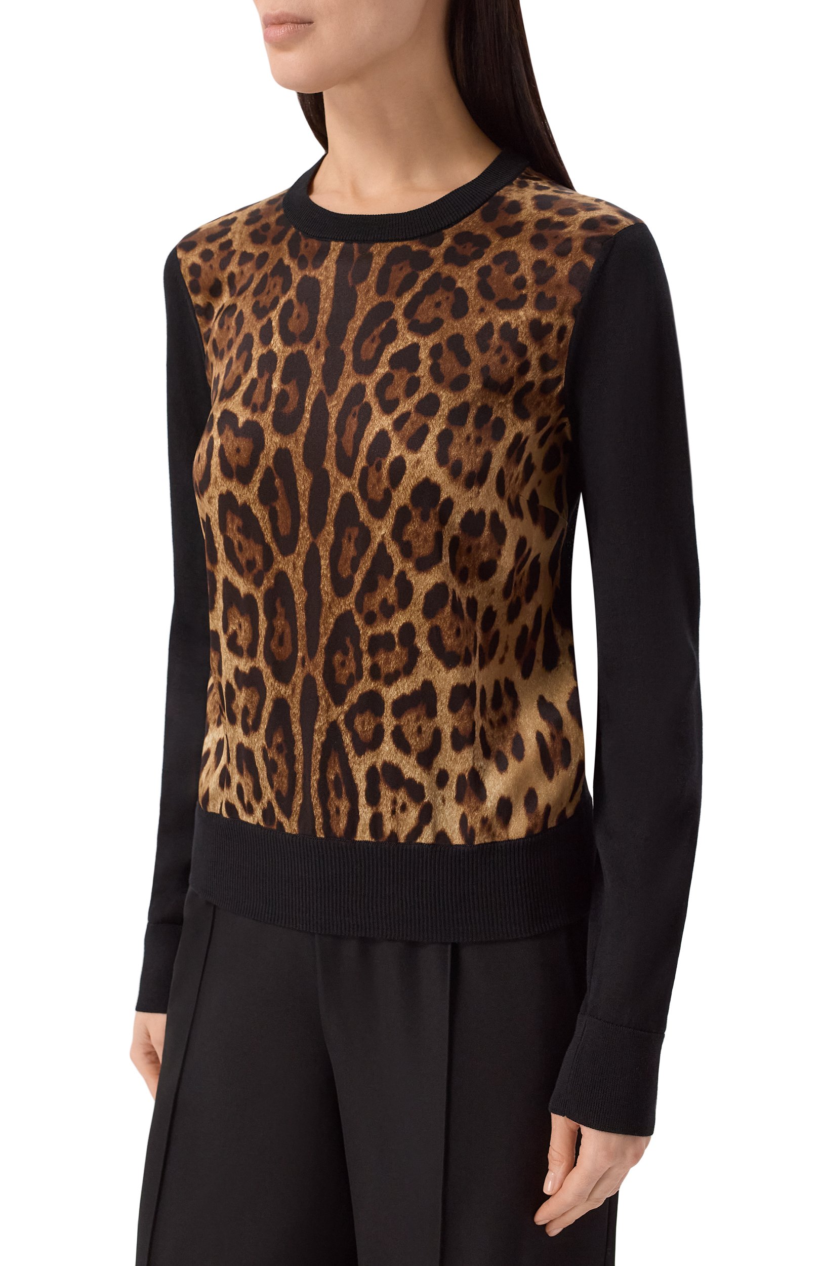Комбинированный пуловер DOLCE & GABBANA, арт. FXX31T/JGMGS, фото 3
