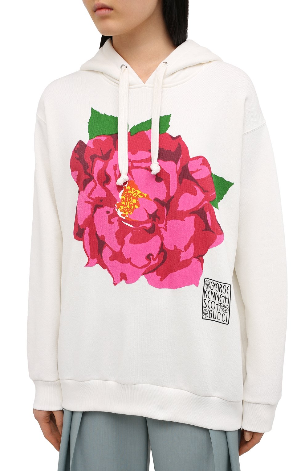 Хлопковое худи GUCCI, арт. 615061/XJDC8, фото 3