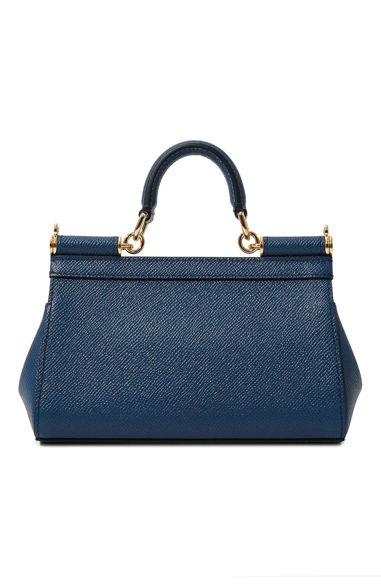 Женская сумка sicily small DOLCE & GABBANA синего цвета, арт. BB9116_BE9116/A1001_1 | Фото 6 (Материал: Натуральная кожа; Ремень/цепочка: На ремешке; Размер: small; Сумки-технические: Сумки top-handle; Автоматизация ТО: Проставлено; Автоматизация состава: Проставлено)