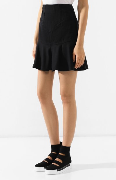 Юбка из смеси хлопка и льна ISABEL MARANT черного цвета по цене 46050 руб., арт. JU0905-19P011I/KELLY, фото 3 Юбка из смеси хлопка и льна ISABEL MARANT, арт. JU0905-19P011I/KELLY, фото 3