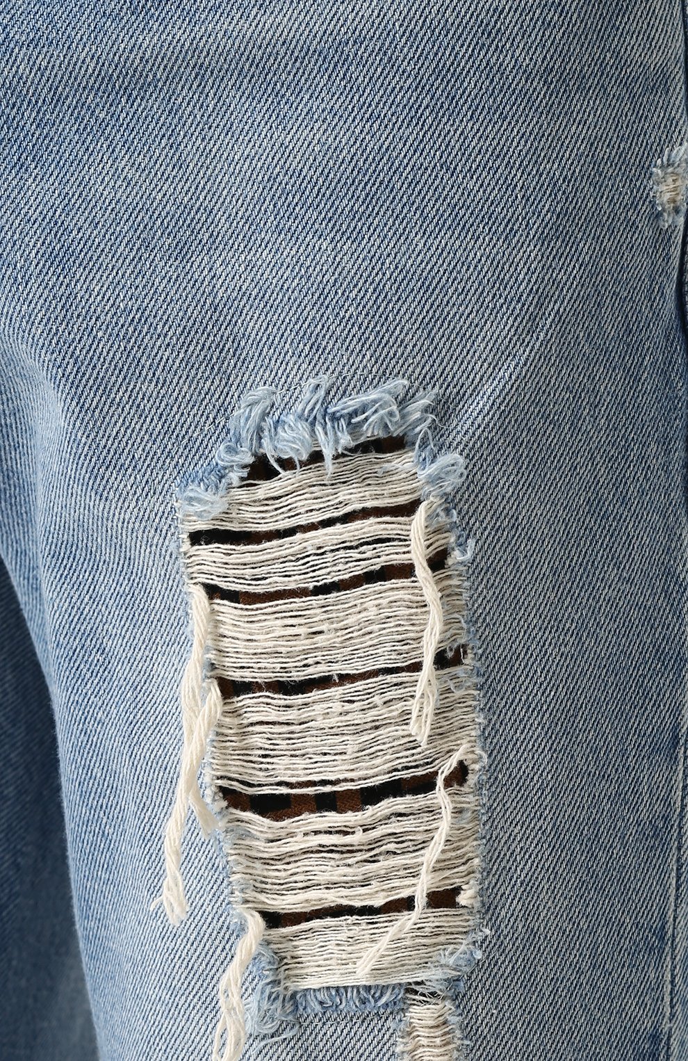 Джинсы прямого кроя с потертостями FENDI, арт. FLP202 A0X4, фото 5