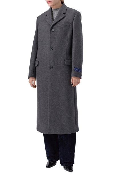 Шерстяное пальто SPORTY AND RICH, арт. 0W05064326GY11, фото 3