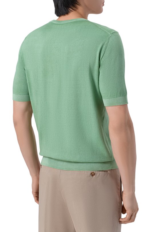 Хлопковый джемпер Andrea Campagna M5426-8051 Зелёный  M5426-8051 Фото 4