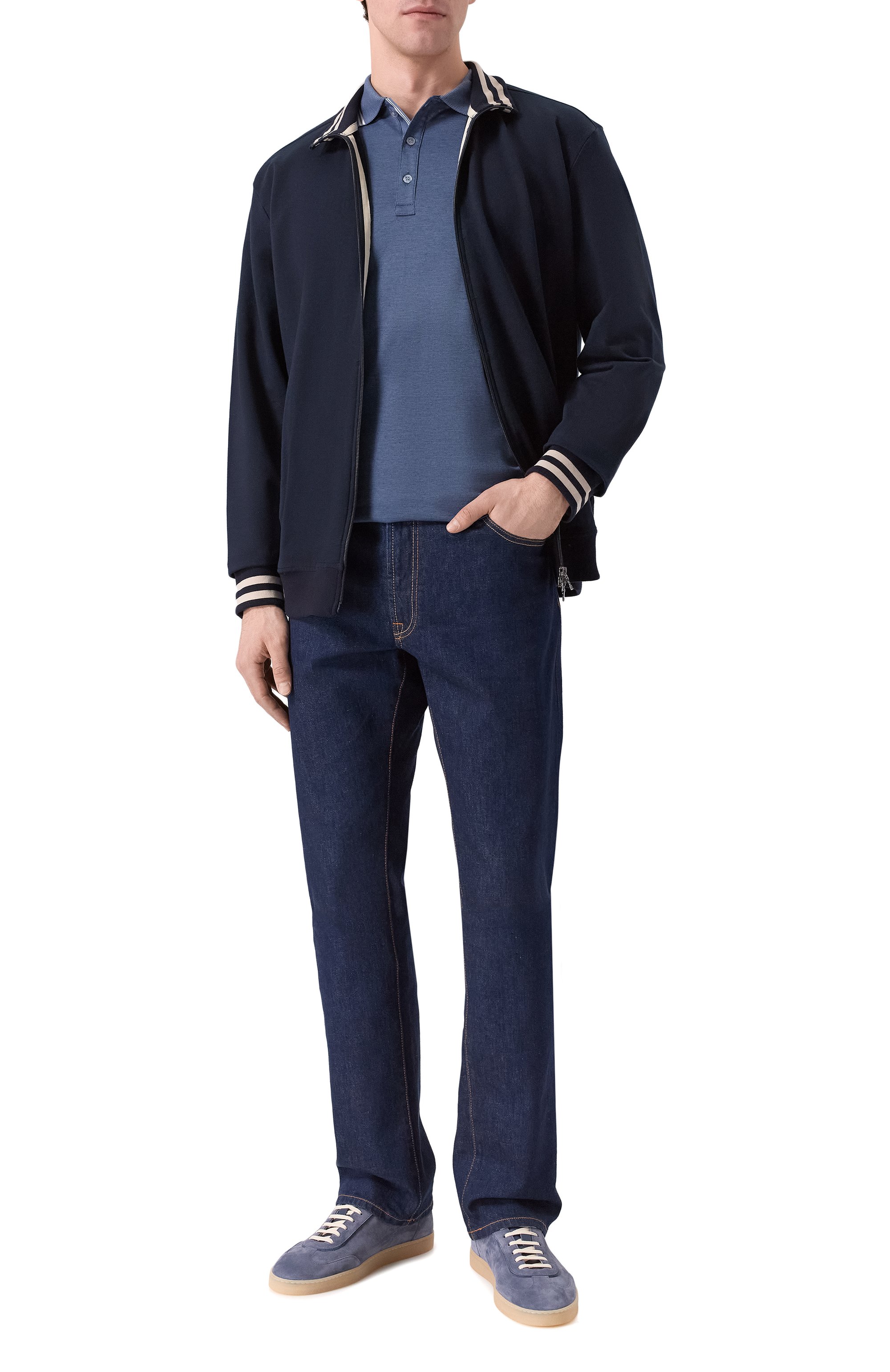 Поло из хлопка и лиоцелла PAUL&SHARK, арт. 26411256_001, фото 2