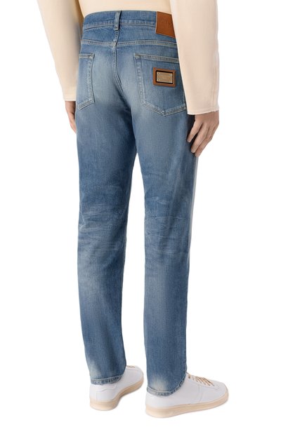 Джинсы slim DOLCE & GABBANA синего цвета по цене 89950 руб., арт. GY07CD/G8P04, фото 4 Джинсы slim DOLCE & GABBANA, арт. GY07CD/G8P04, фото 4