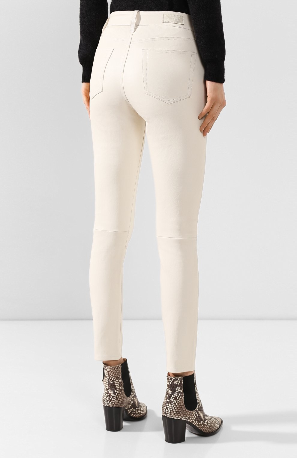 Кожаные брюки POLO RALPH LAUREN светло-бежевого цвета по цене 145000 руб., арт. 211765887, фото 4 Кожаные брюки POLO RALPH LAUREN, арт. 211765887, фото 4