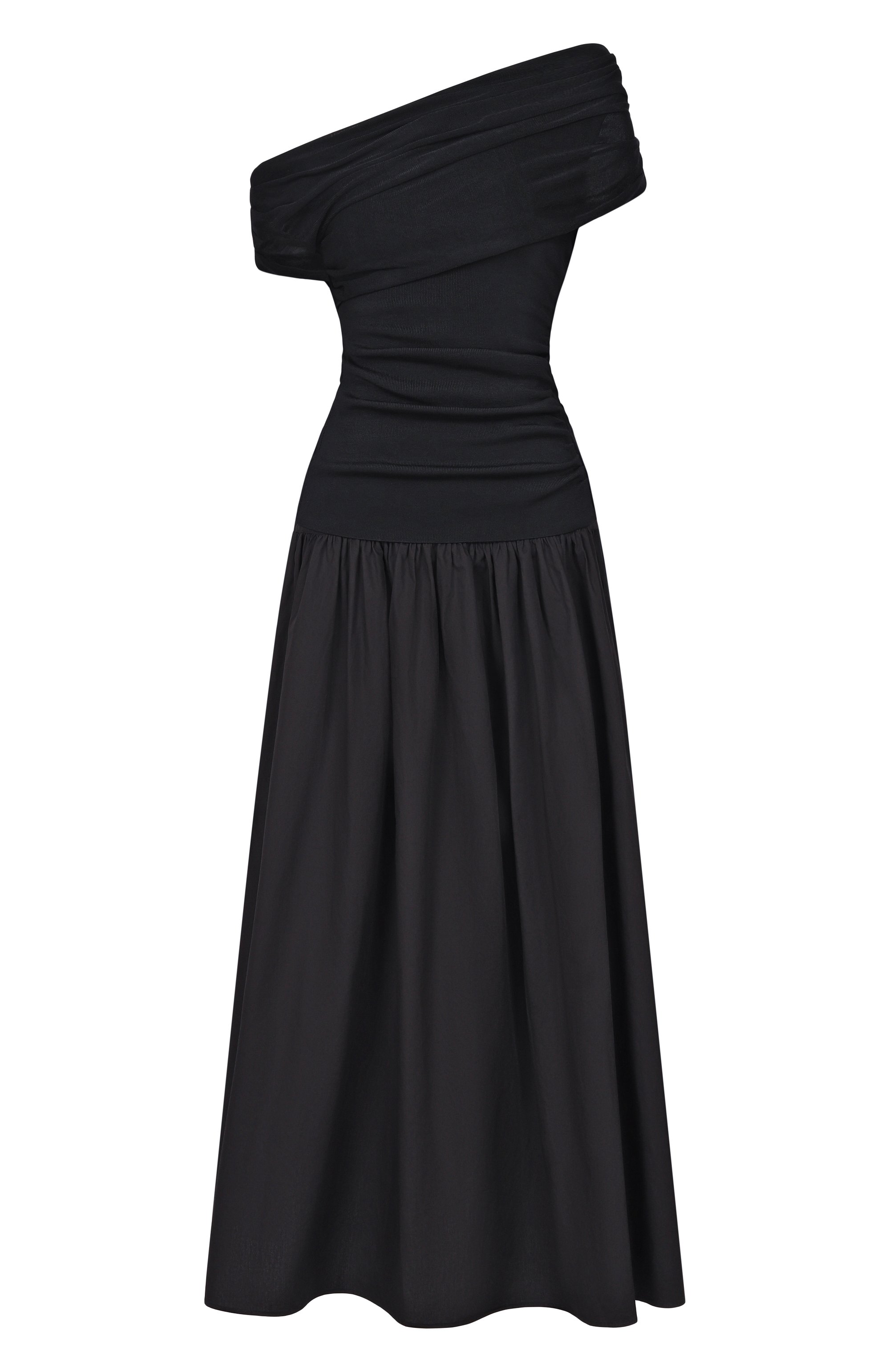 Платье из вискозы и хлопка SELF-PORTRAIT черного цвета по цене 84900 руб., арт. RS26108MB, фото 1 Платье из вискозы и хлопка SELF-PORTRAIT, арт. RS26108MB, фото 1