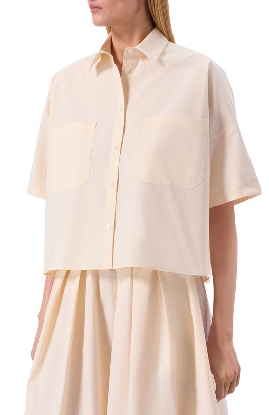 Хлопковая рубашка Antonelli Firenze J2301Q/135B Кремовый  J2301Q/135B Фото 3