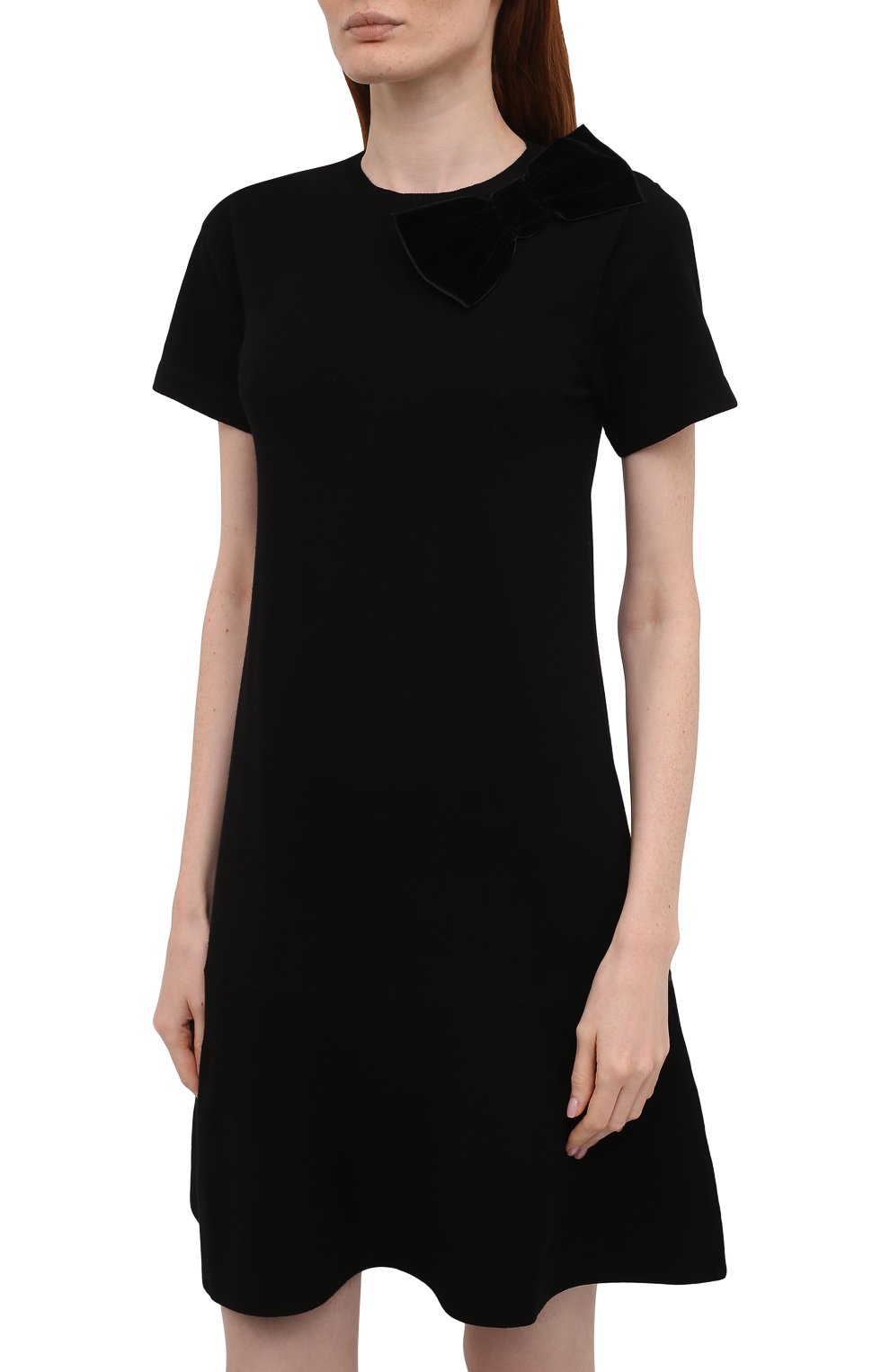 Платье из вискозы REDVALENTINO черного цвета по цене 55150 руб., арт. WR3KD02Z/64B, фото 3 Платье из вискозы REDVALENTINO, арт. WR3KD02Z/64B, фото 3