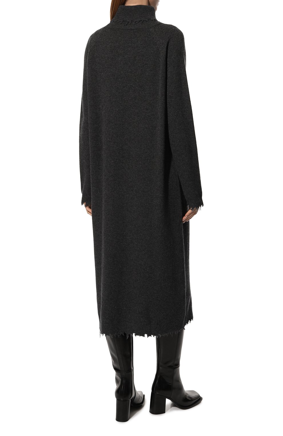 Платье из шерсти и кашемира ADDICTED темно-серого цвета по цене 39600 руб., арт. MK916_, фото 4 Платье из шерсти и кашемира ADDICTED, арт. MK916_, фото 4