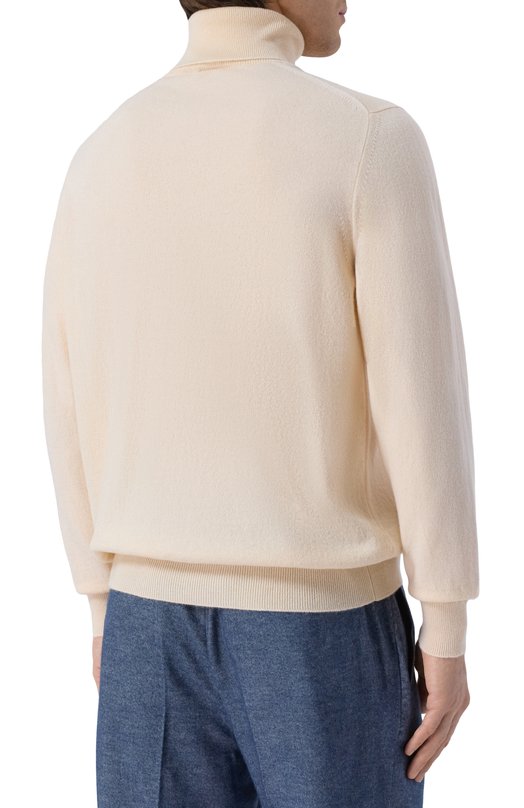 Кашемировая водолазка Kiton UMK1507K333 Кремовый  UMK1507K333 Фото 4