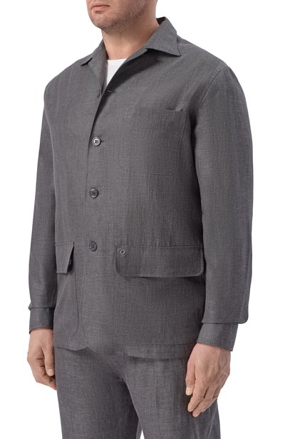 Куртка-рубашка из шерсти и льна STEFANO RICCI, арт. SP008138/B127HA, фото 3