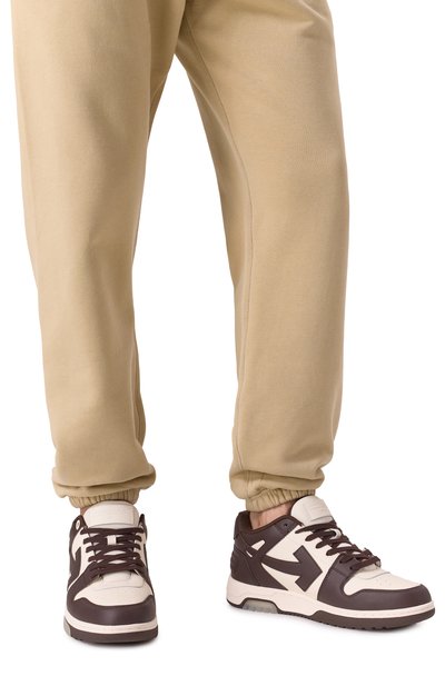 Кожаные кеды out of office OFF-WHITE, арт. 0MIA189S25LEA002, фото 3