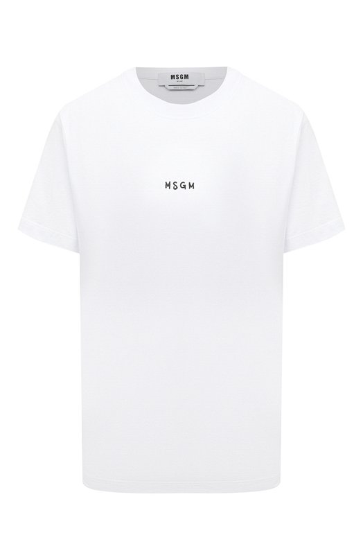 Хлопковая футболка MSGM 3641MDM550/247002 Белый 3641MDM550/247002