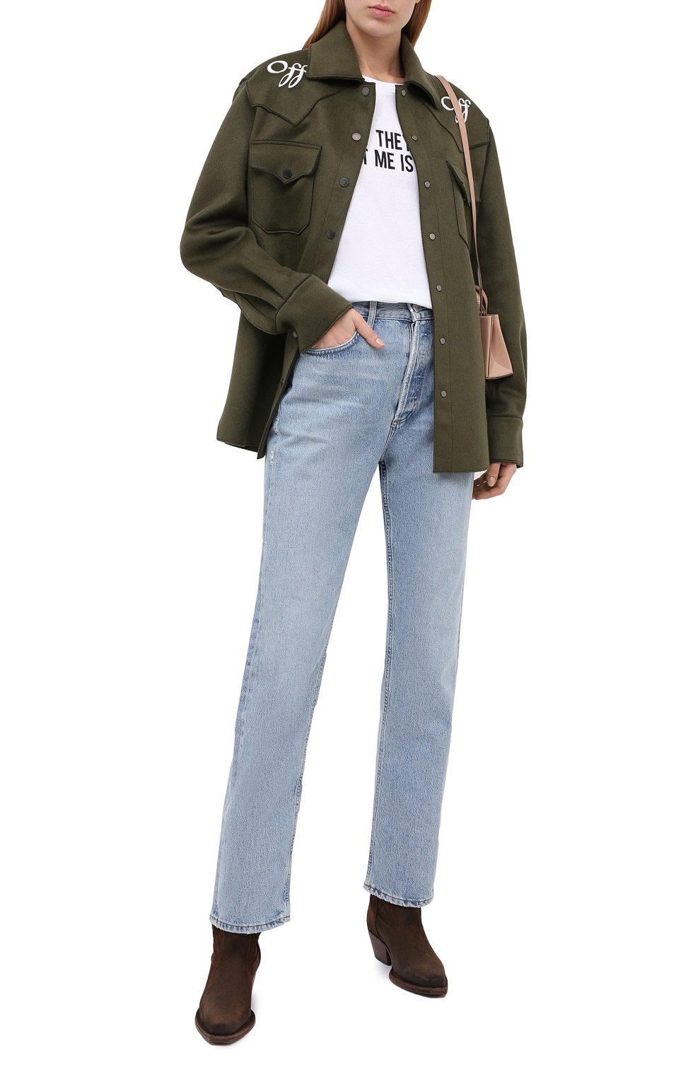 Хлопковая футболка OFF-WHITE белого цвета по цене 26350 руб., арт. 0WAA049E20JER0150110, фото 2 Хлопковая футболка OFF-WHITE, арт. 0WAA049E20JER0150110, фото 2